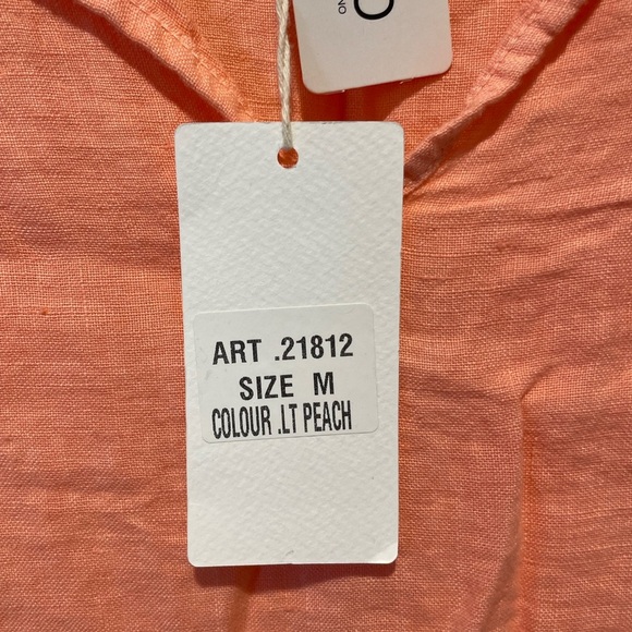 Valentina Naldi Linen Dress with Tassels Peach Size Medium NWT - Picture 5 of 6